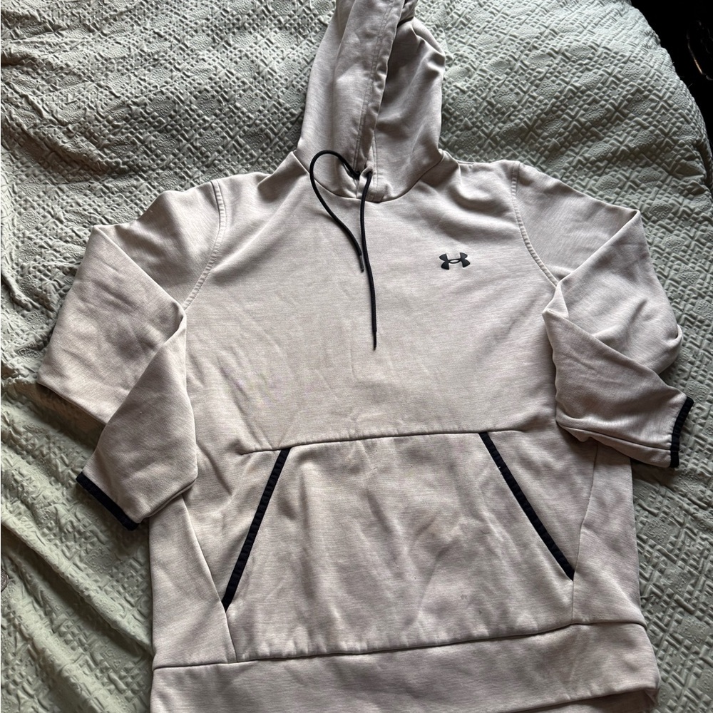 Under Armour Light Beige Pullover Hoodie for Men M